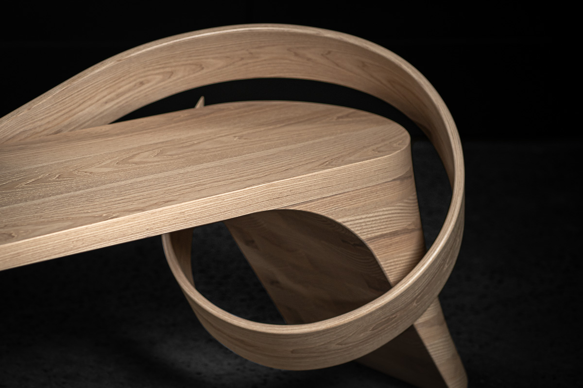 Ash Curved Bench Seat